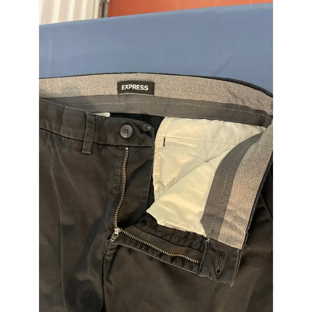 Express Men's Slim Fit Pants Color Black Size 29x30 Pre-owned - Picture 13 of 13
